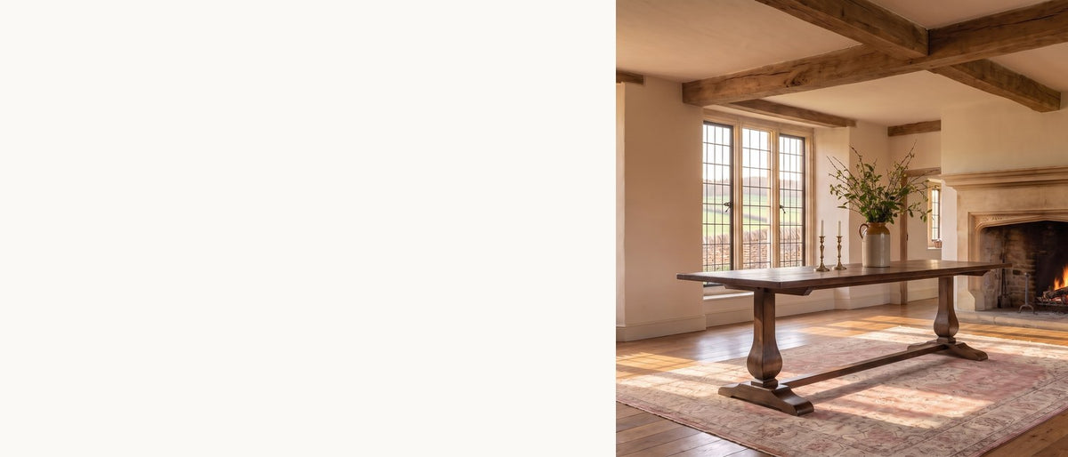 Six at the table, every night. - Ricadi 72-Inch Rectangular Reclaimed Pine Trestle Dining Table