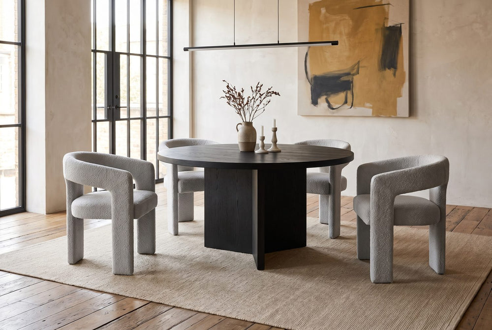 Four chairs, one round