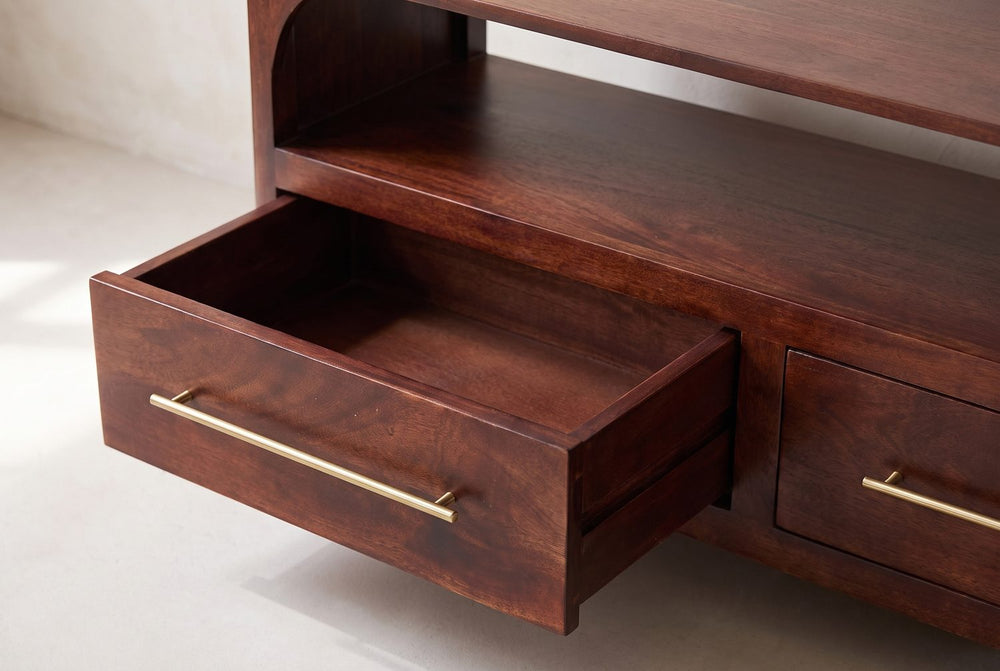 An open drawer