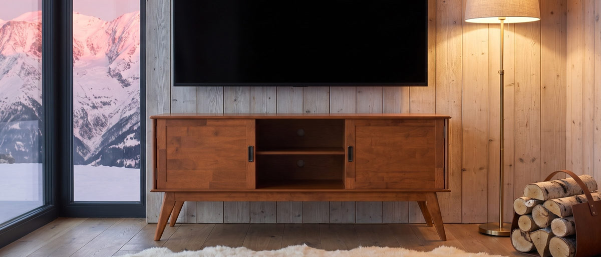 Movie night, upgraded. - Senigallia Low Mid-Century Media Console