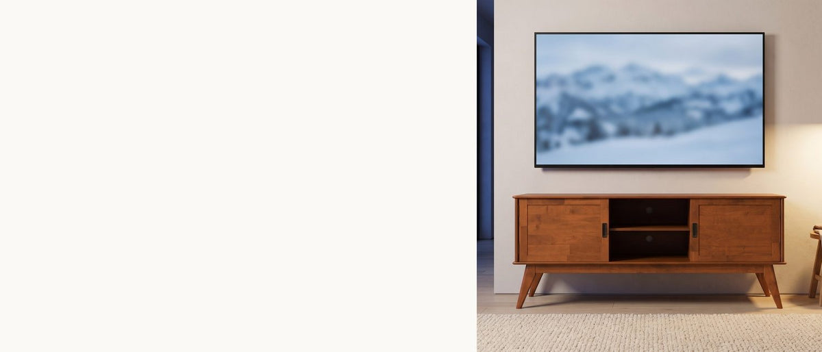 The mid-century console, sized for the bedroom. - Senigallia Low Mid-Century Media Console