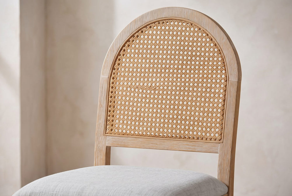 Arched backs, woven panels