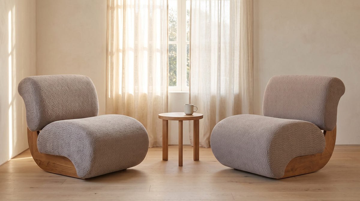 Two make a conversation. - Siena Curved Slipper Chair