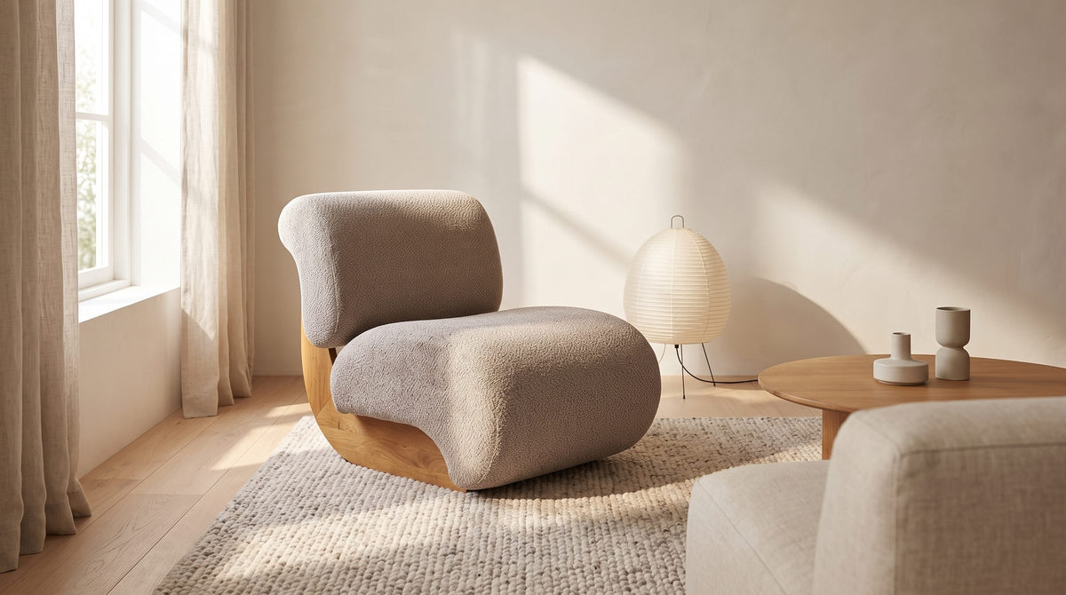 Siena Curved Slipper Chair in the room