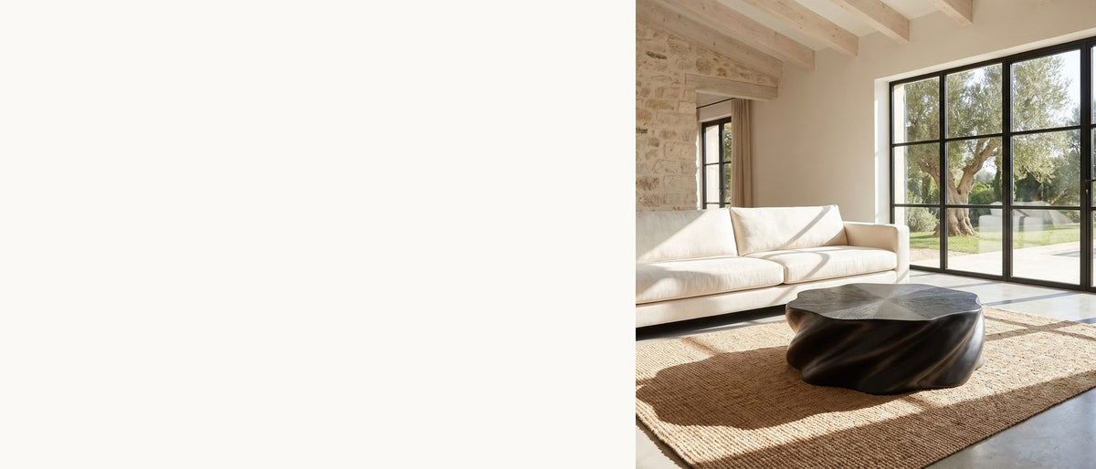Black, twisted, and low. - Spilimbergo Black Fiberglass Twisted Petal Coffee Table