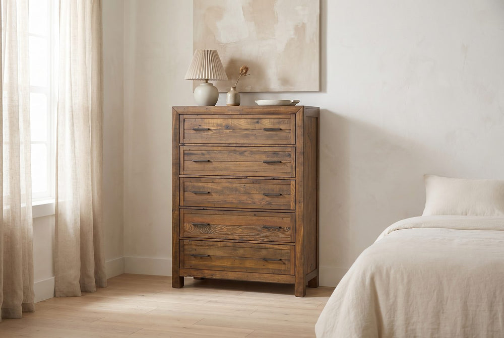 Five drawers, one column