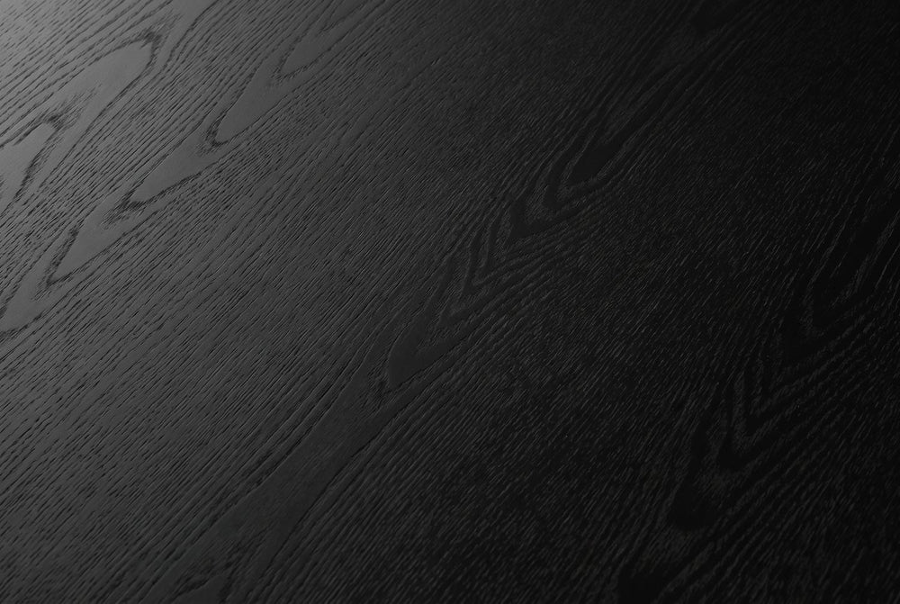 Black, with the grain showing