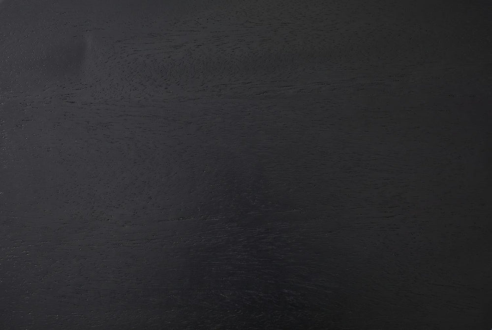 Black stain on solid acacia