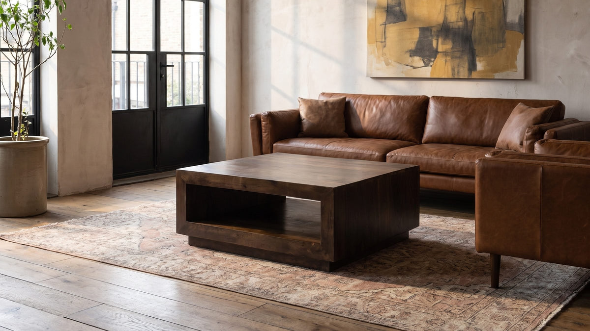 The room, anchored. - Terracina Solid Mango Block Coffee Table