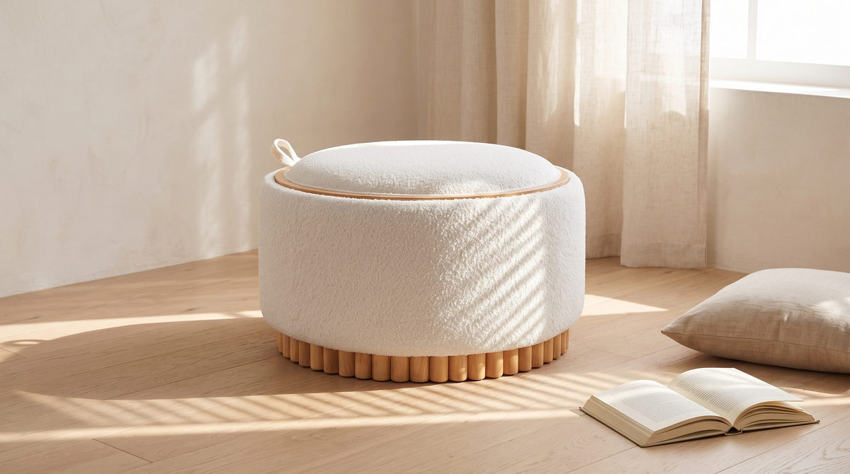 Feet up. - Tivoli Fluted Storage Ottoman