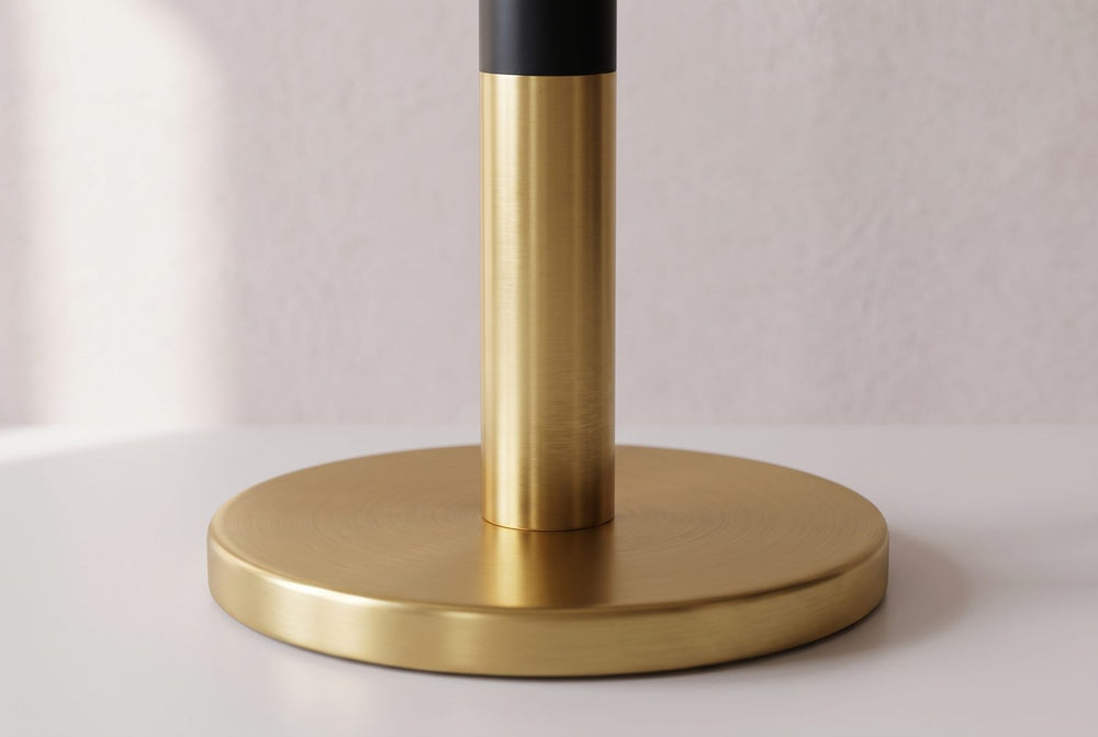 Black above, gold below