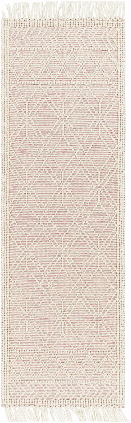 Ramsbury Soft Pink Wool Rug - Clearance