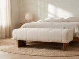 Assisi Tufted Bench in a furnished room
