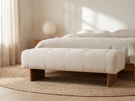 Assisi Tufted Bench in a furnished room