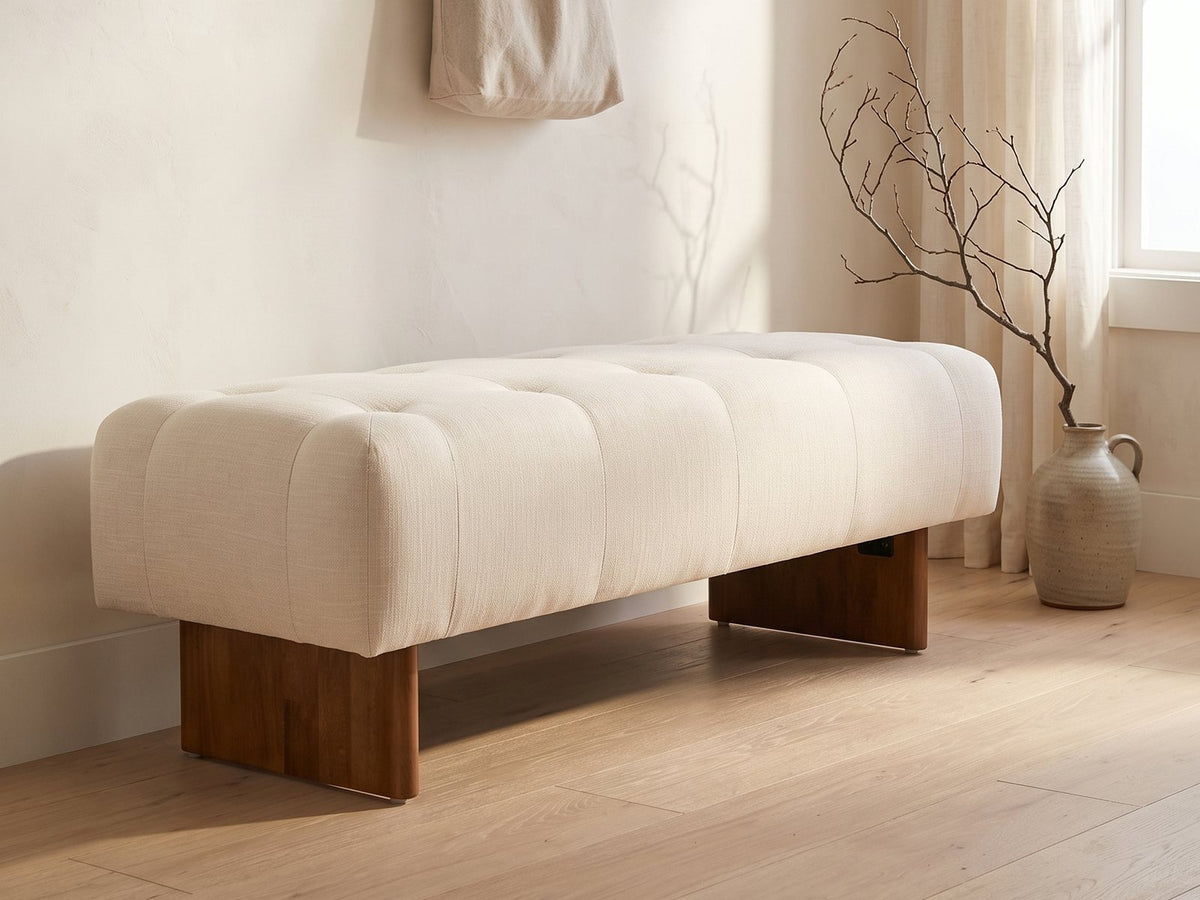 Assisi Tufted Bench seen from another angle