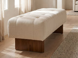 Assisi Tufted Bench in a bright interior