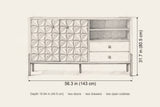 Atella sideboard dimensions: 56.3 in wide, 31.7 in high, 15.94 in deep