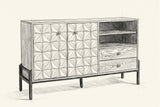 Pencil sketch of the Atella sideboard, drawn from the same three-quarter view