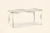 Pencil sketch of the Augusta dining table, three-quarter view