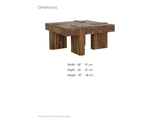 Barga Solid Sheesham Coffee Table dimensions: 36.0 in wide, 36.0 in deep, 18.0 in high
