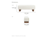 Bellagio Walnut Block Bench dimensions: 56.5 in wide, 18.4 in deep, 19.3 in high