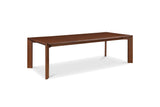 Belvedere 96-Inch Rectangular Walnut-Stained Solid Ash Dining Table on a white background