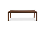 Belvedere 96-Inch Rectangular Walnut-Stained Solid Ash Dining Table, front view