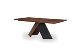 Bisignano 80-Inch Rectangular Solid Walnut Dining Table on a white background