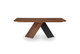 Bisignano 80-Inch Rectangular Solid Walnut Dining Table, front view