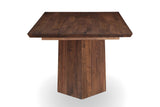 Bisignano 80-Inch Rectangular Solid Walnut Dining Table, side view