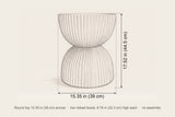 Bivona side table dimensions: 15.35 in across the top, 17.52 in high