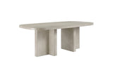 Bova 82-Inch Oval Grey Oak Veneer Dining Table on a white background