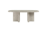 Bova 82-Inch Oval Grey Oak Veneer Dining Table, front view