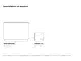 Camerino Smokey Walnut Bow-Tie Headboard Bedroom Set: Dimensions
