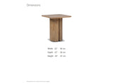 Campli Reclaimed Pine Split Pedestal Side Table dimensions: 22.0 in wide, 22.0 in deep, 24.0 in high