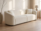 Capri Curved Boucle Sofa seen from another angle