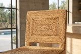 Close-up of the Cardeto Parsons Seagrass-Wrapped Counter Stool: wrap