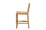 Cardeto Parsons Seagrass-Wrapped Counter Stool, side view