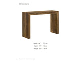 Carosino Solid Sheesham Waterfall Console Table dimensions: 46.0 in wide, 14.0 in deep, 30.0 in high