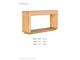 Carovigno Fluted Wood Veneer Console Table dimensions: 59.8 in wide, 15.7 in deep, 31.5 in high