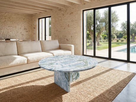 Cascia Compact Blue-Grey Marble Coffee Table