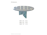 Cascia Compact Blue-Grey Marble Coffee Table dimensions: 27.6 in wide, 27.6 in deep, 12.6 in high