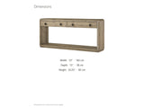 Castellaneta Knotty Oak Veneer Console Table dimensions: 72.0 in wide, 15.0 in deep, 32.25 in high