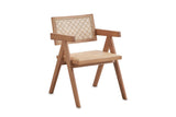 Caulonia Cane-Back A-Frame Wood Dining Chair (Set of 2) on a white background