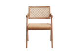 Caulonia Cane-Back A-Frame Wood Dining Chair (Set of 2), front view