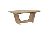 Cerchiara 74-94-Inch Extendable Rectangular Oak Veneer Dining Table on a white background