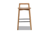 Cervicati 26.5-Inch Solid Ash Low-Back Counter Stool, front view