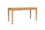 Cessaniti 63-Inch 1-Drawer Reeded Rubberwood Writing Desk on a white background