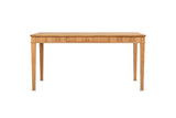 Cessaniti 63-Inch 1-Drawer Reeded Rubberwood Writing Desk, front view