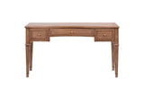 Chiaravalle 55-Inch 3-Drawer Rubberwood and Veneer Executive Desk, front view